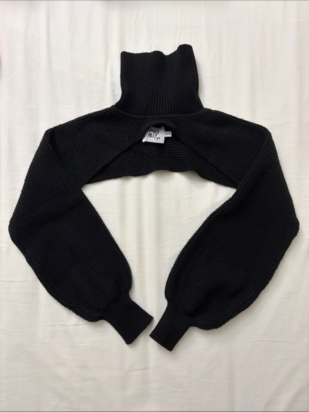 🖤Princess Polly Knit Long Sleeve Turtleneck Bolero - Black